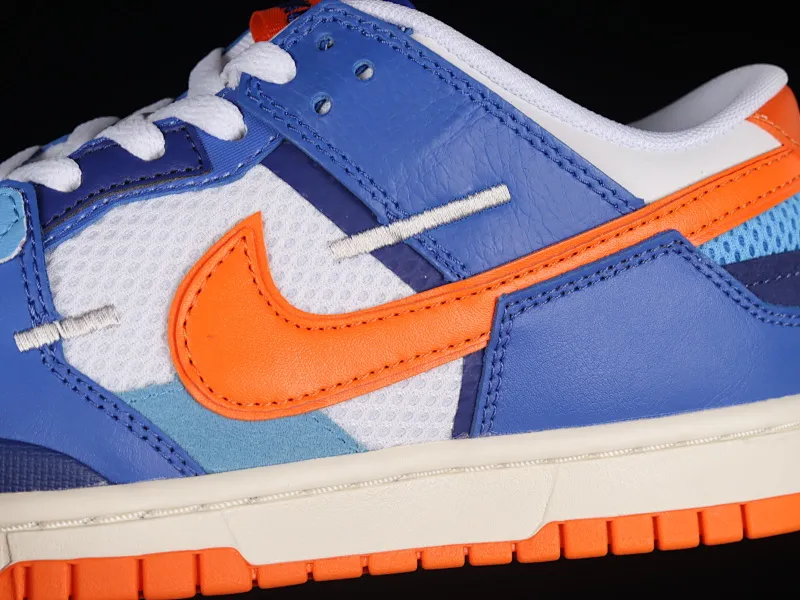 All categories Nk SB Dunk Series Nk SB Dunk Low low-top skate shoes #ZG version Nk Dunk Scrap blue white orange Knicks stitched low-top skate shoes DM0128-100